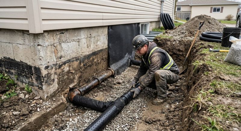 Basement Drainage Installation in Montgomery, AL